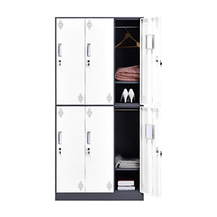 六門更衣柜-藍(lán)白套色